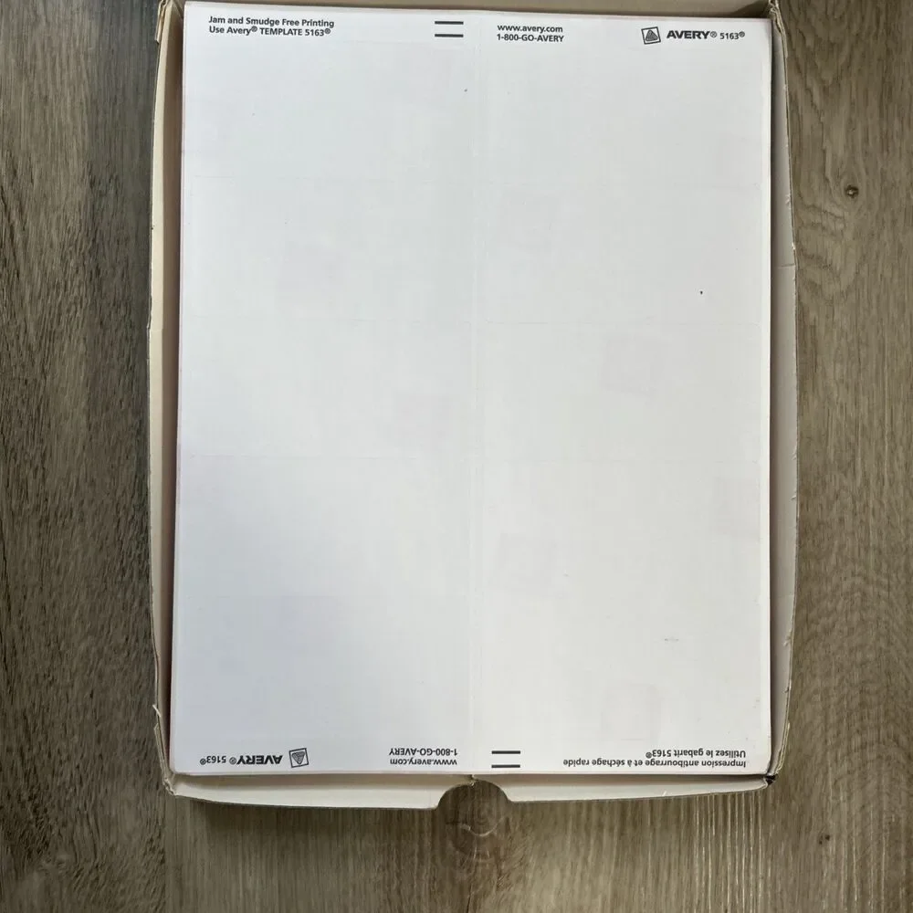 Avery 5163 TrueBlock Shipping Labels 2 x 4 100 Sheets 1000 Labels White New